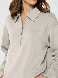 Current Air - Collared Half-zip Pullover Sweatshirt