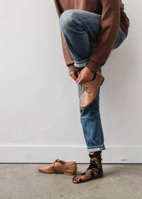 Either/Or - Women's Square Toe Vegetable-tanned Oxford Shoes