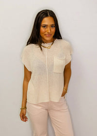 Papermoon - Natural Pocket Knit Top