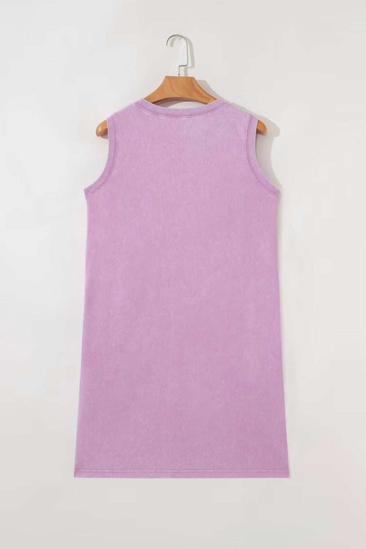 La Society - Sleeveless Mineral Wash Pocketed Mini Tank Dress