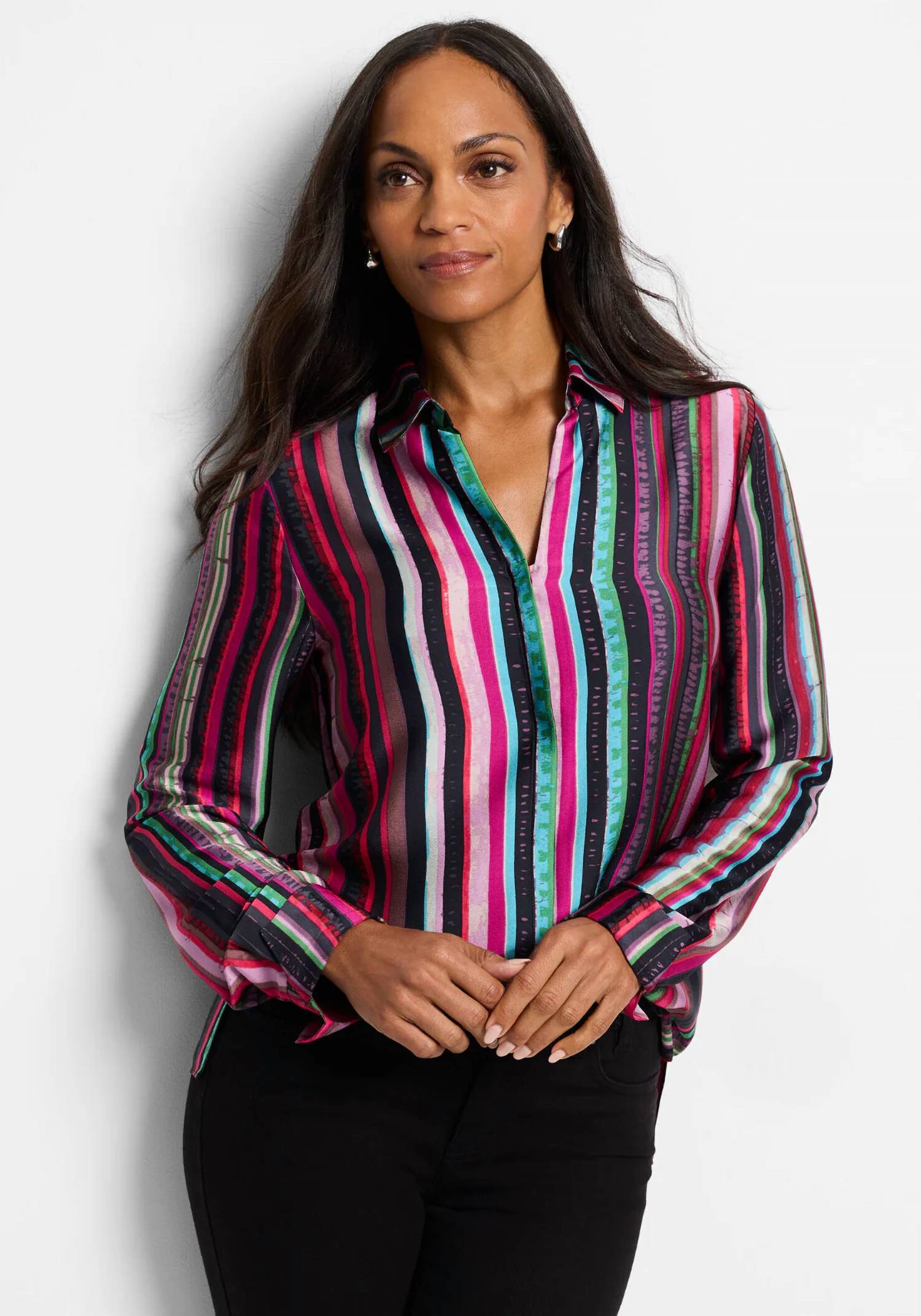 Nic + Zoe - Vivid Vision Stripe Shirt