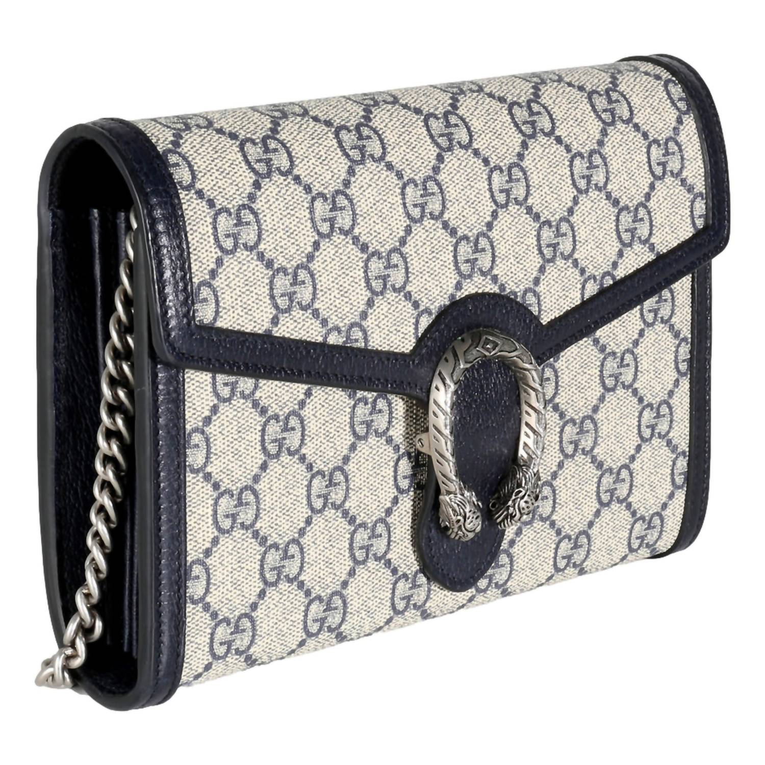 Gucci - Women's Gg Supreme Canvas Mini Dionysus Chain Wallet