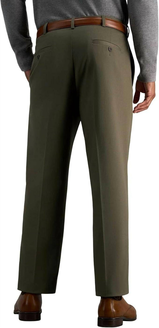Haggar - Men's Classic Fit Pleat Front Casual Pant