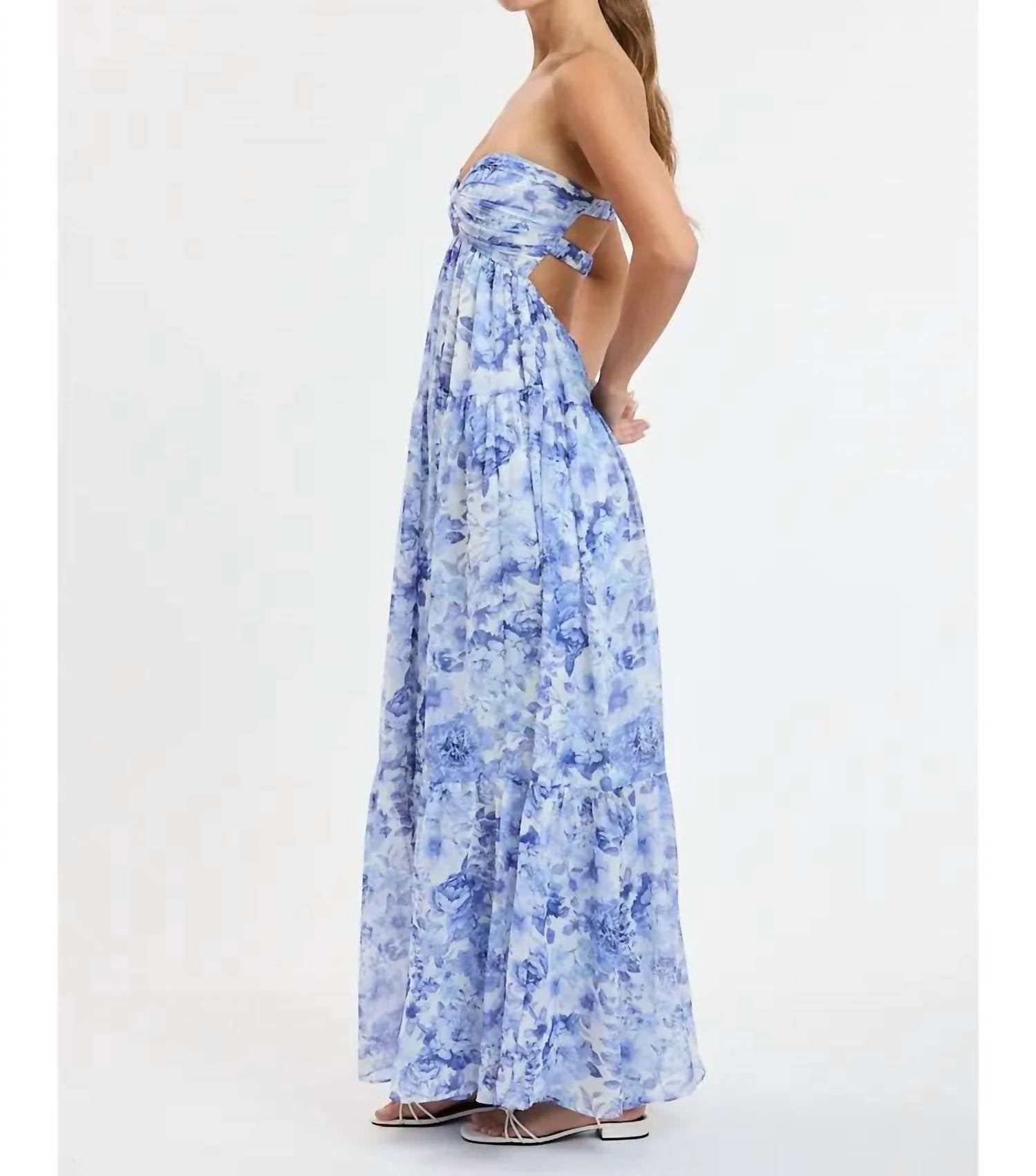 Sky To Moon - Peony Breeze Open Back Floral Maxi Dress