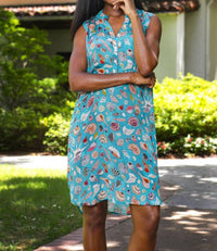 Apny - Sleeveless Seashell Mini Dress