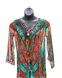 NF Women's Vibe Mesh Top in green - women's blouse