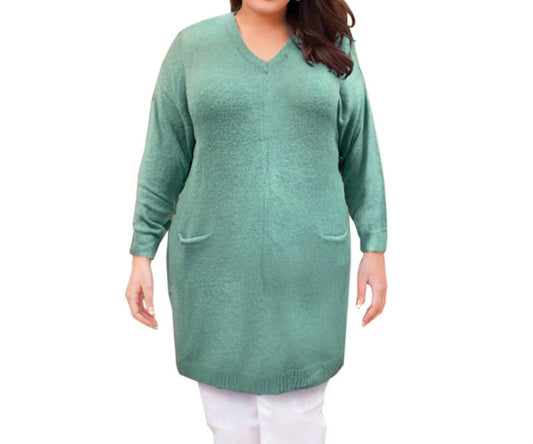 On The Plus Side - Pullover Pocket Sweater Dress - Plus Size