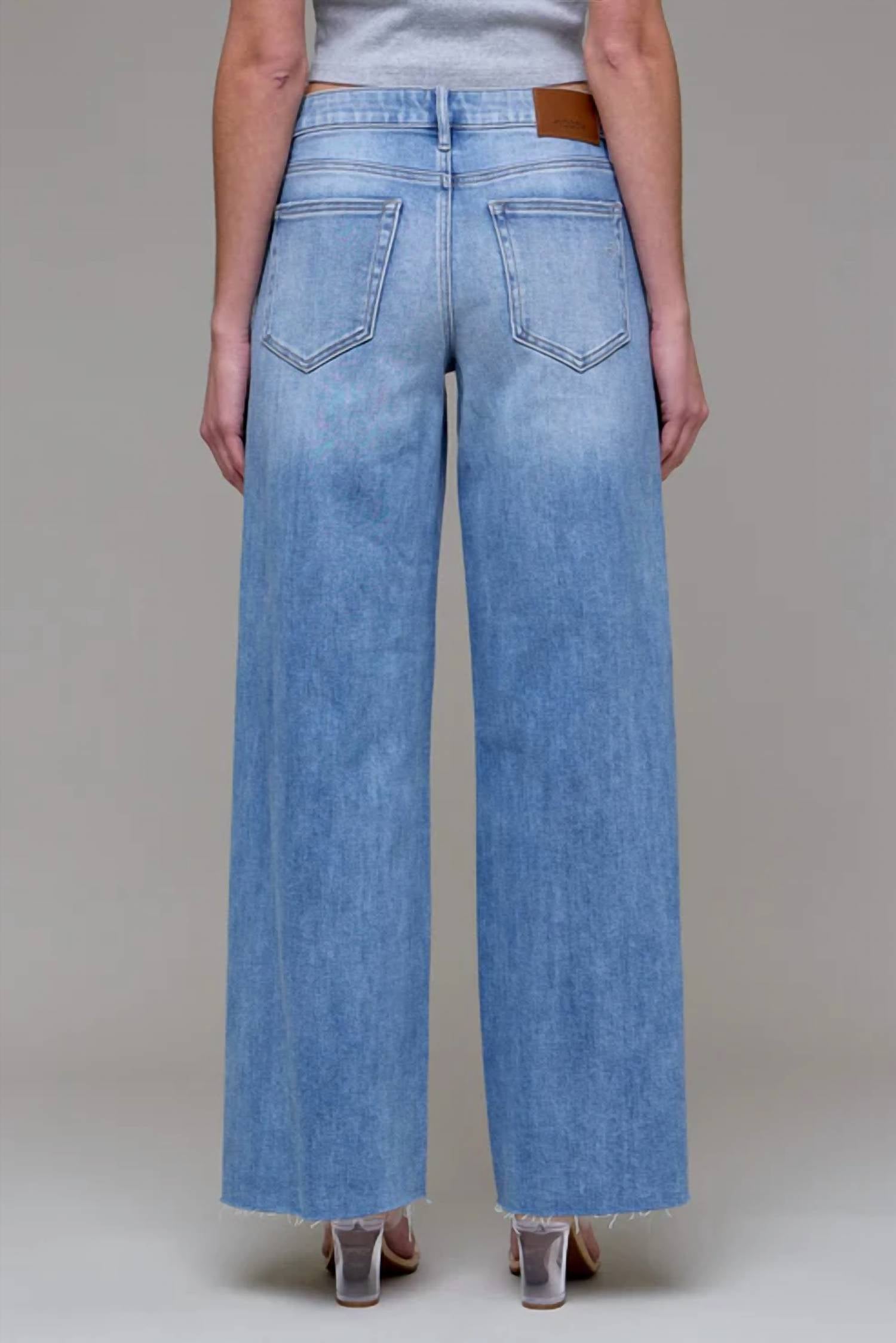 Hidden - Nori Seamed Mid Rise Wide Leg Jeans