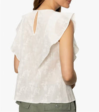 Sanctuary - Smitten Shell Ruffle Sleeve Embroidered Top