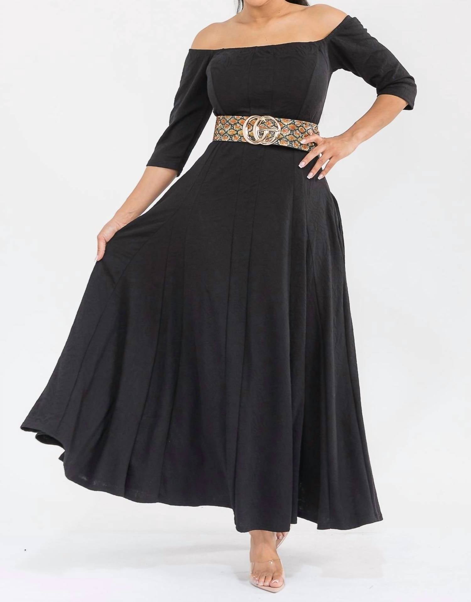 Karen T Design - Off The Shoulder Maxi Dress