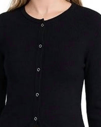 Lna - Ribbed Snap Henley Fitted Top