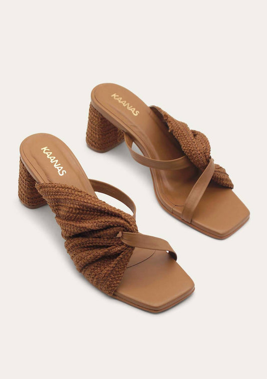 Kaanas - Women's Tenorio Asymmetrical Textured Heel Sandal