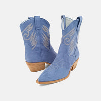 SHU SHOP Women's Zahara Suede Cowboy Boots in blue - women's shoe - view 4