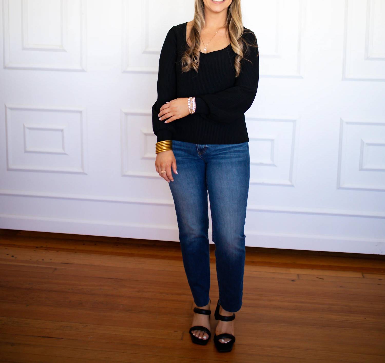 Another Love - Lincoln Peplum Sleeve Sweater