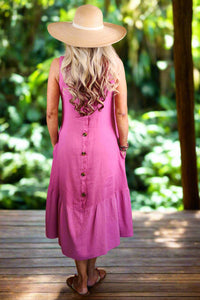 Tempo Paris - Button Back Midi Dres