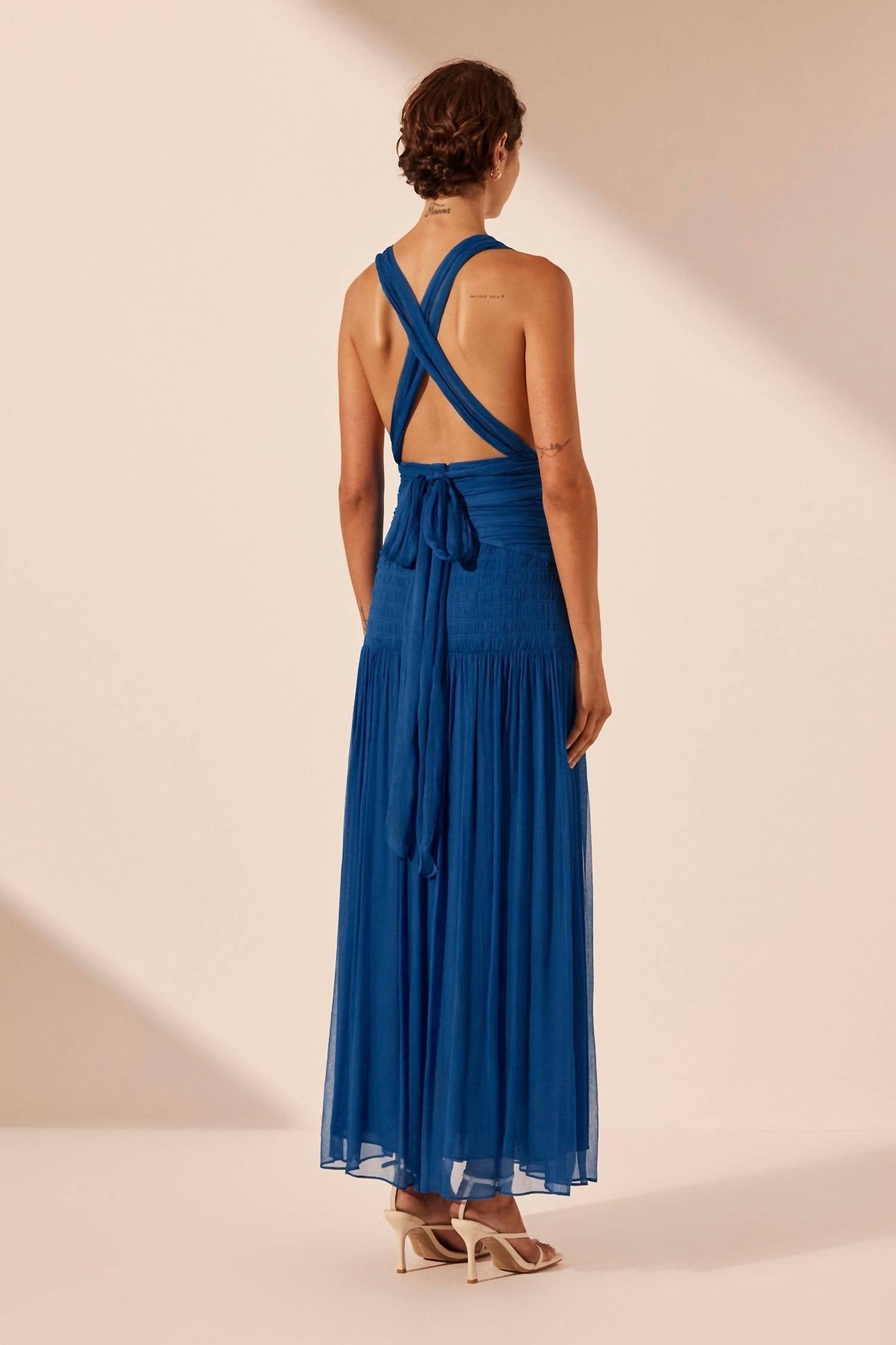 Shona Joy - Maya Plunged Tie Back Dress
