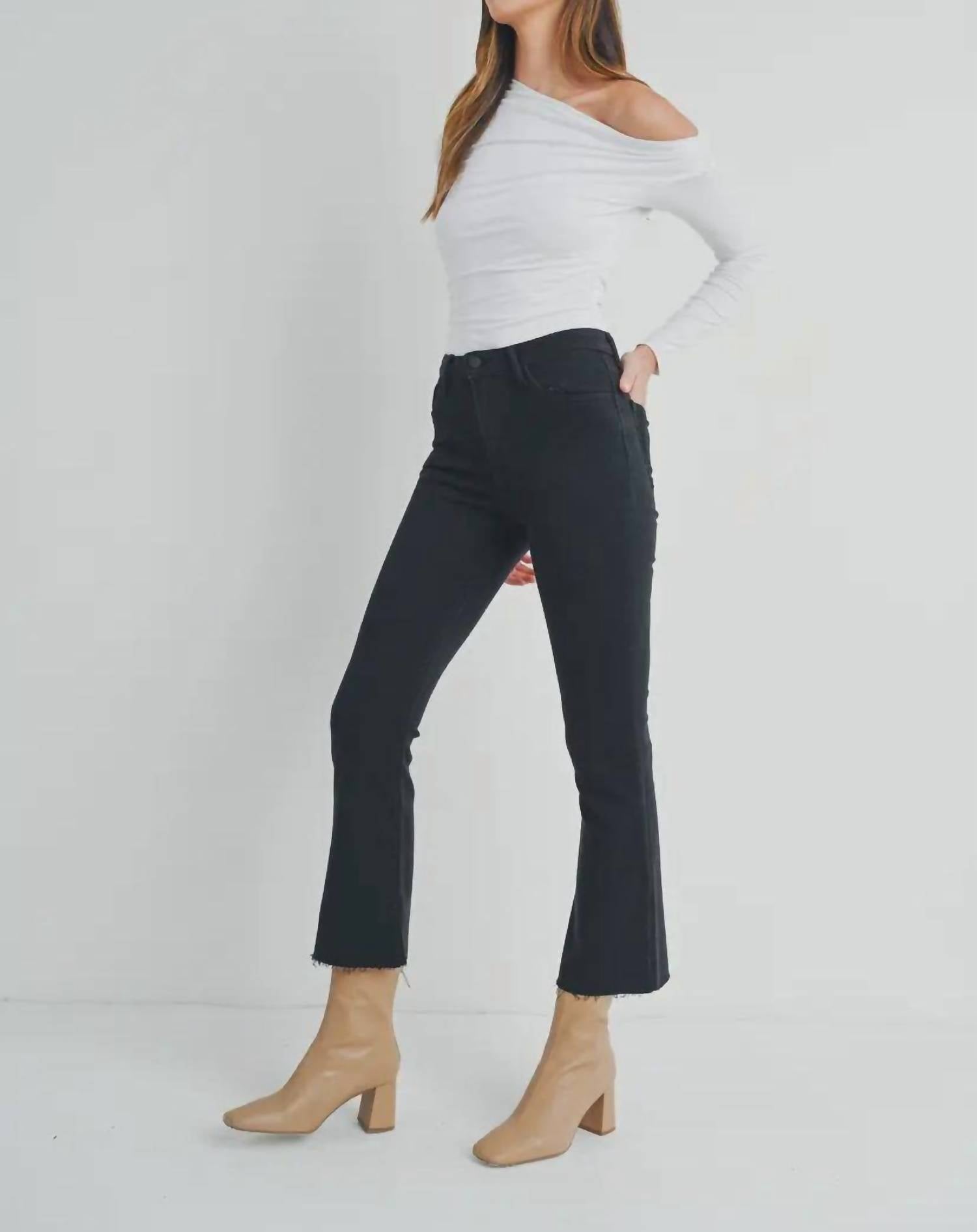 Just Black Denim - Crop Flare Jean