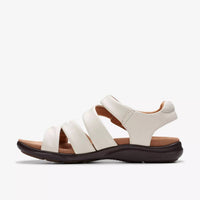 Clarks Women's Kitly Ave Sandal in off white - women's sandal - detail view