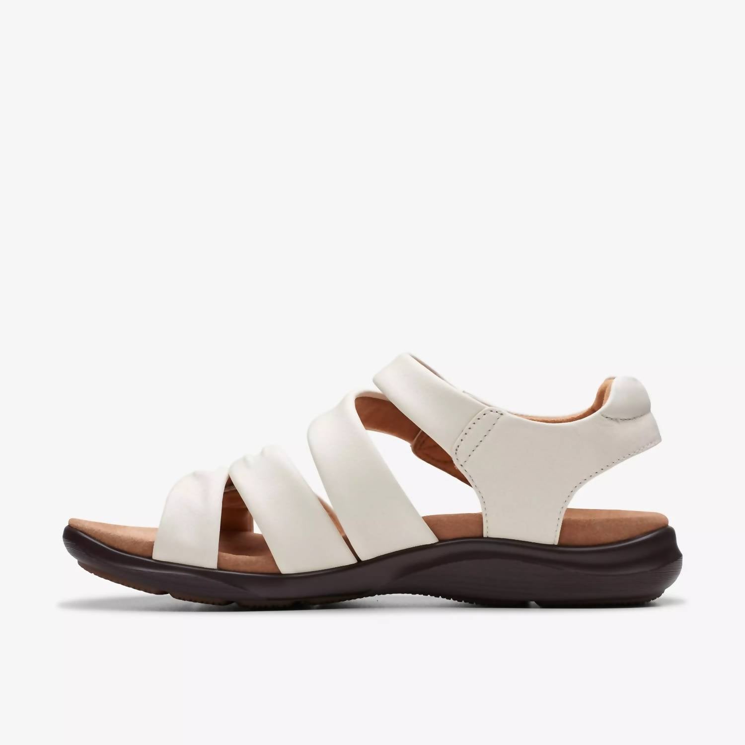 Clarks Women's Kitly Ave Sandal in off white - women's sandal - detail view