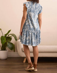 Tribal - Tencel Floral Print Button-front Dress