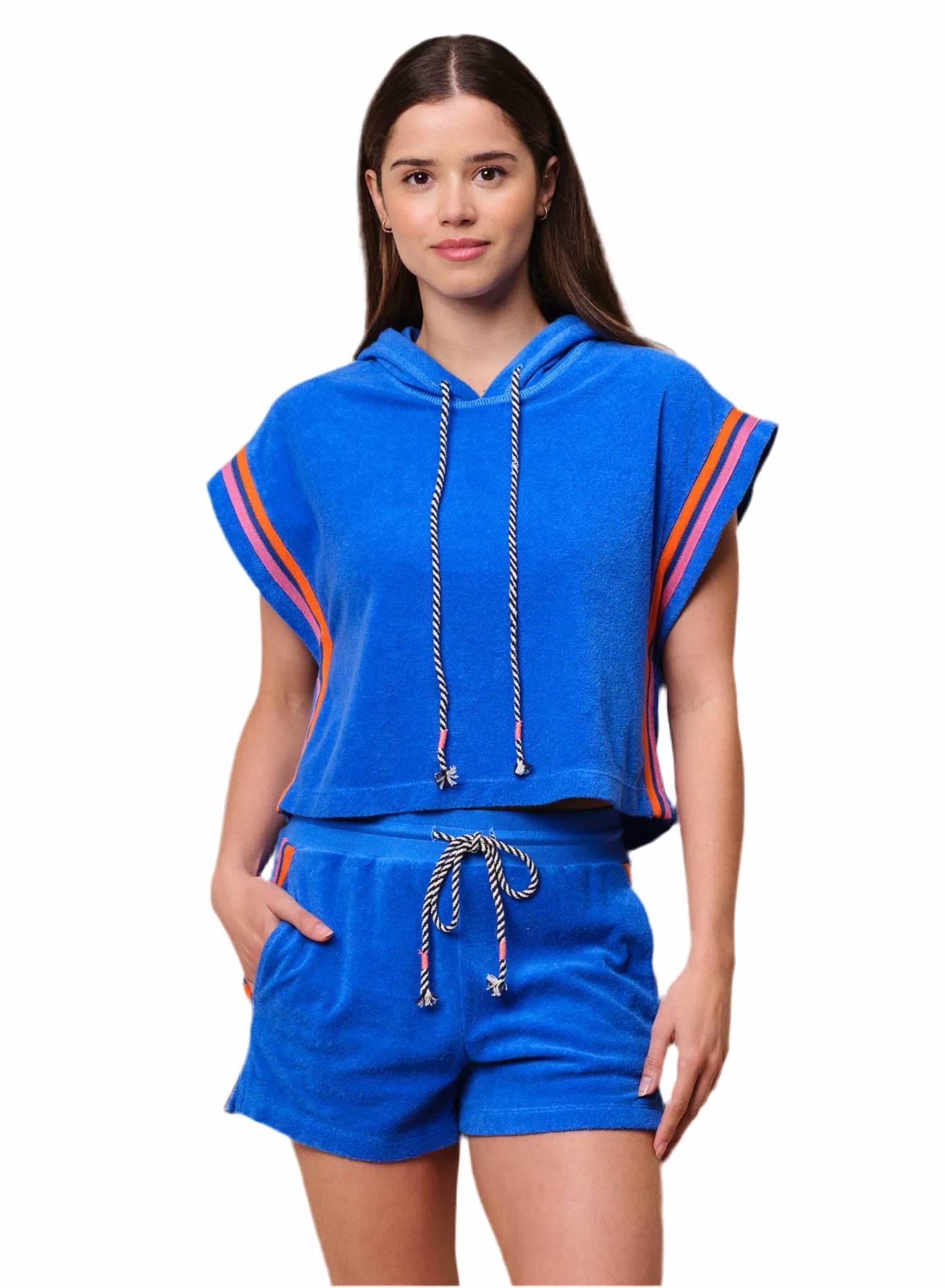 Sundry - Lounge Pullover Cap Sleeve Hoodie