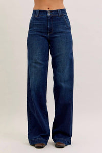 Judy Blue - Women's Wide Leg High Waist Trouser