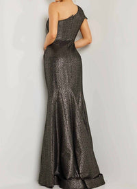 Jovani - One Shoulder Maxi Evening Dress