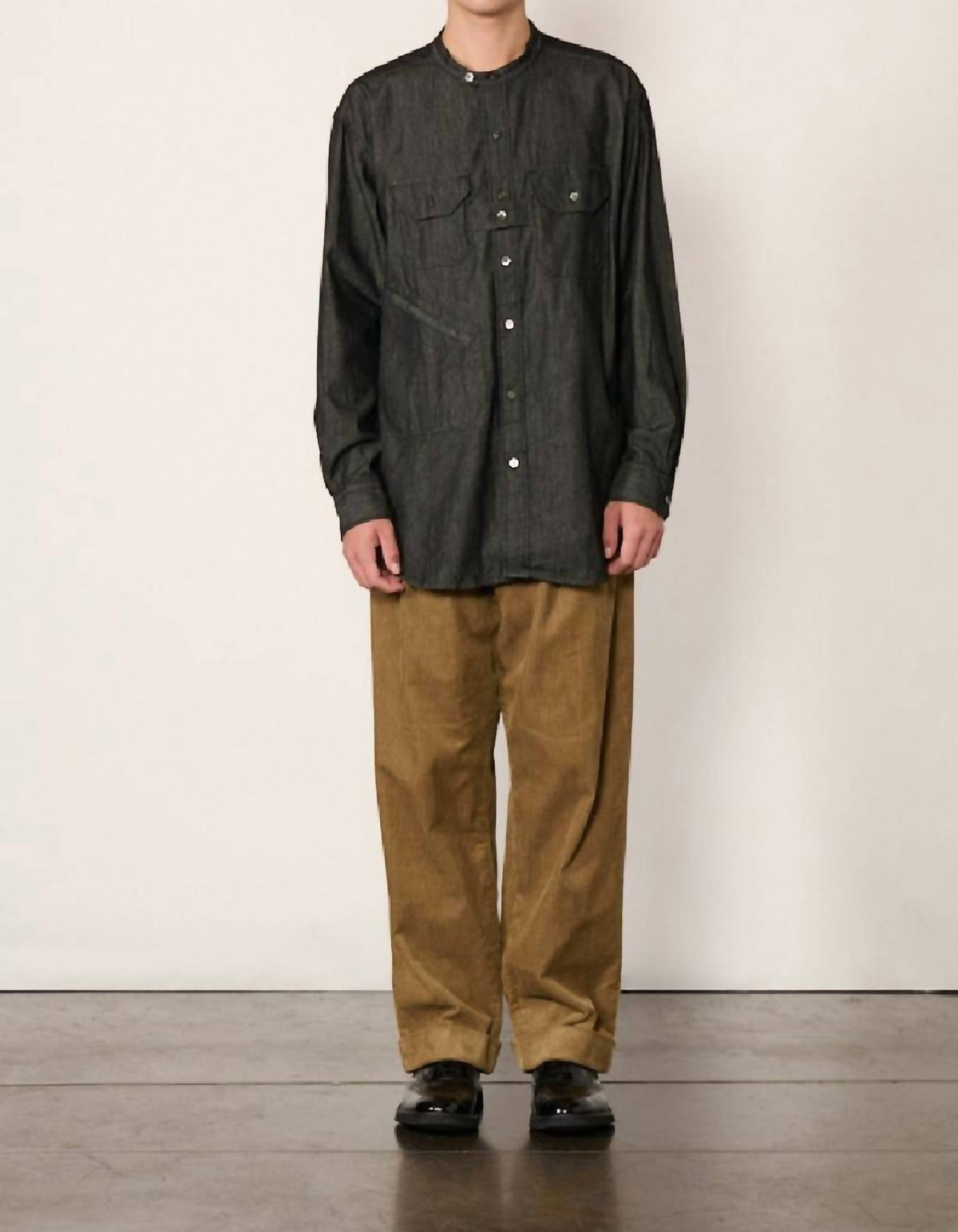 Engineered Garments - Banded Collar Denim Shirt