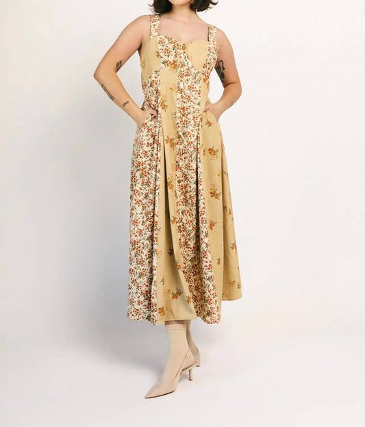 Heyson - Floral Corduroy Midi Dress