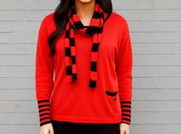 Angel Apparel - V-neck Sweater With Scarf
