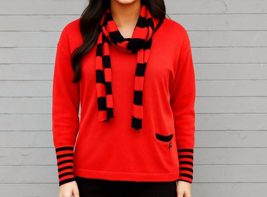 Angel Apparel - V-neck Sweater With Scarf