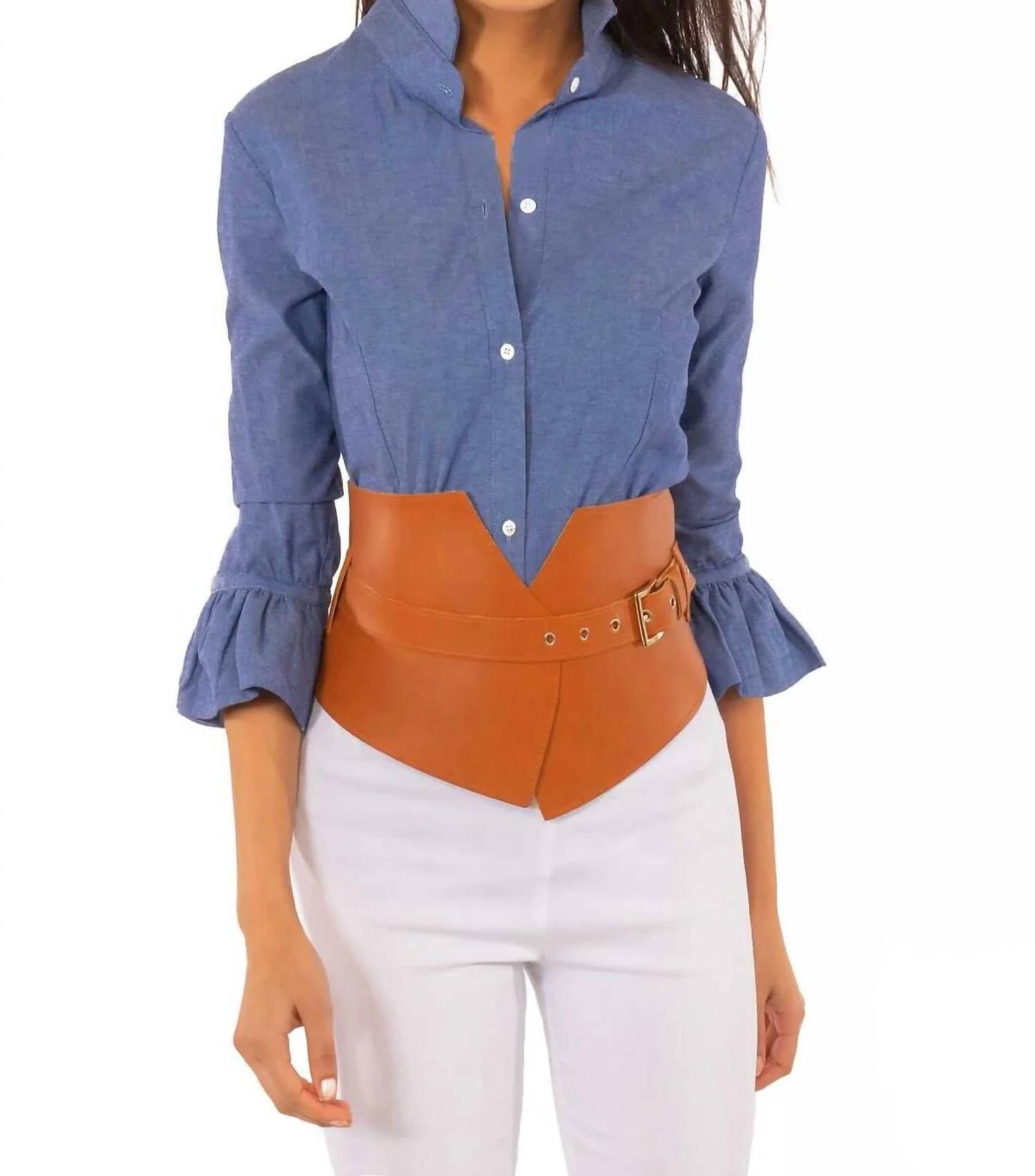 Gretchen Scott - Wash & Wear Ruffle Detail Blouse Top