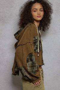 Pol - Hooded Plaid Jacket