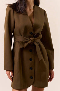 Lalavon - Belted Blazer Mini Dress
