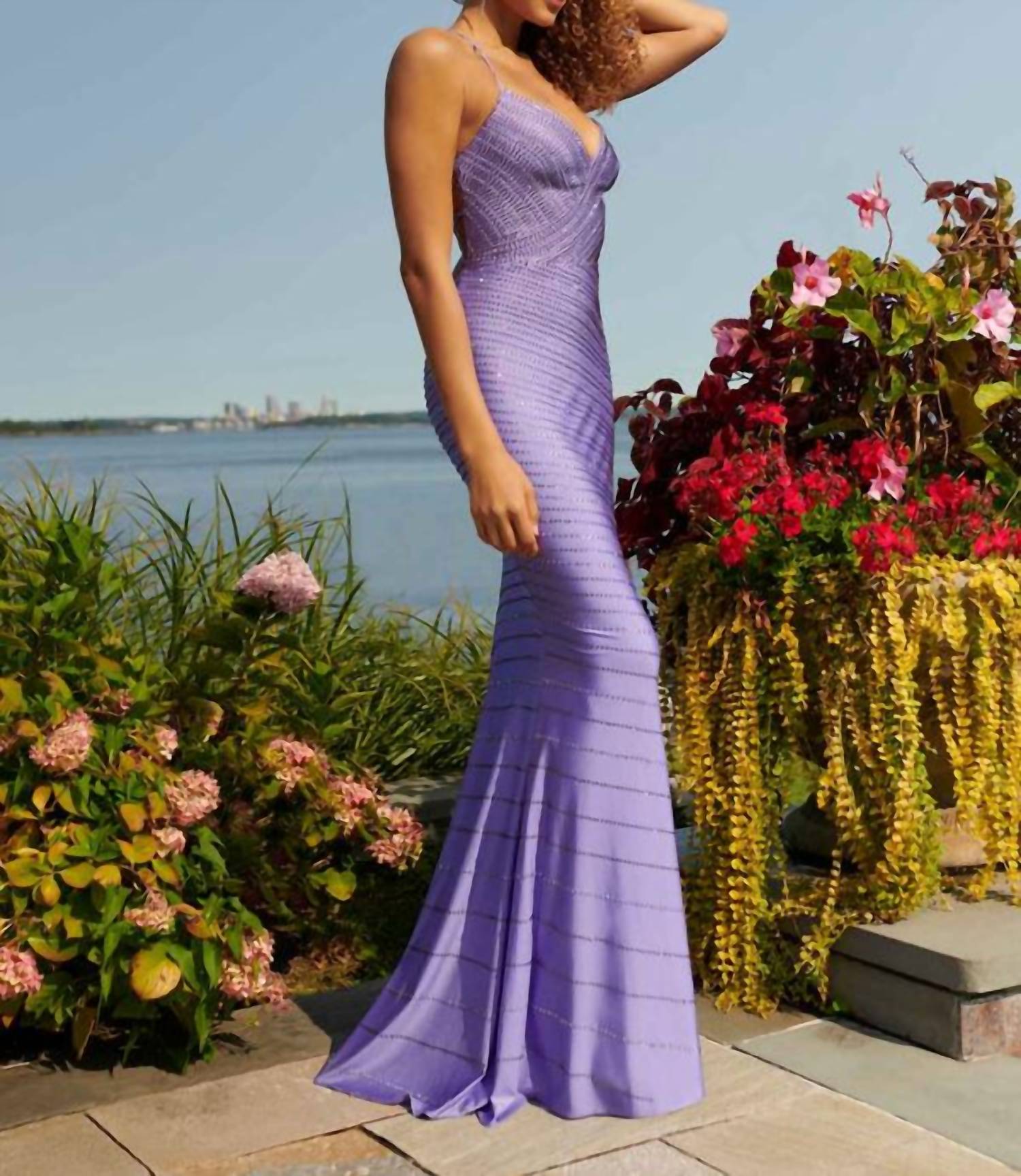 Faviana - Rhinestone Evening Dress