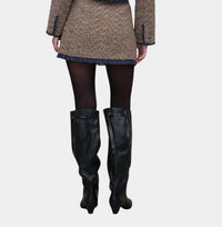 Raisonnel - Tweed Mini Skirt with Organza