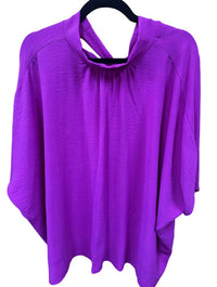 Pixi + Ivy - Women's Tie Back Mock Neck Tunic Top