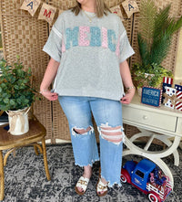Peach Love - Americana Polka Dot Top