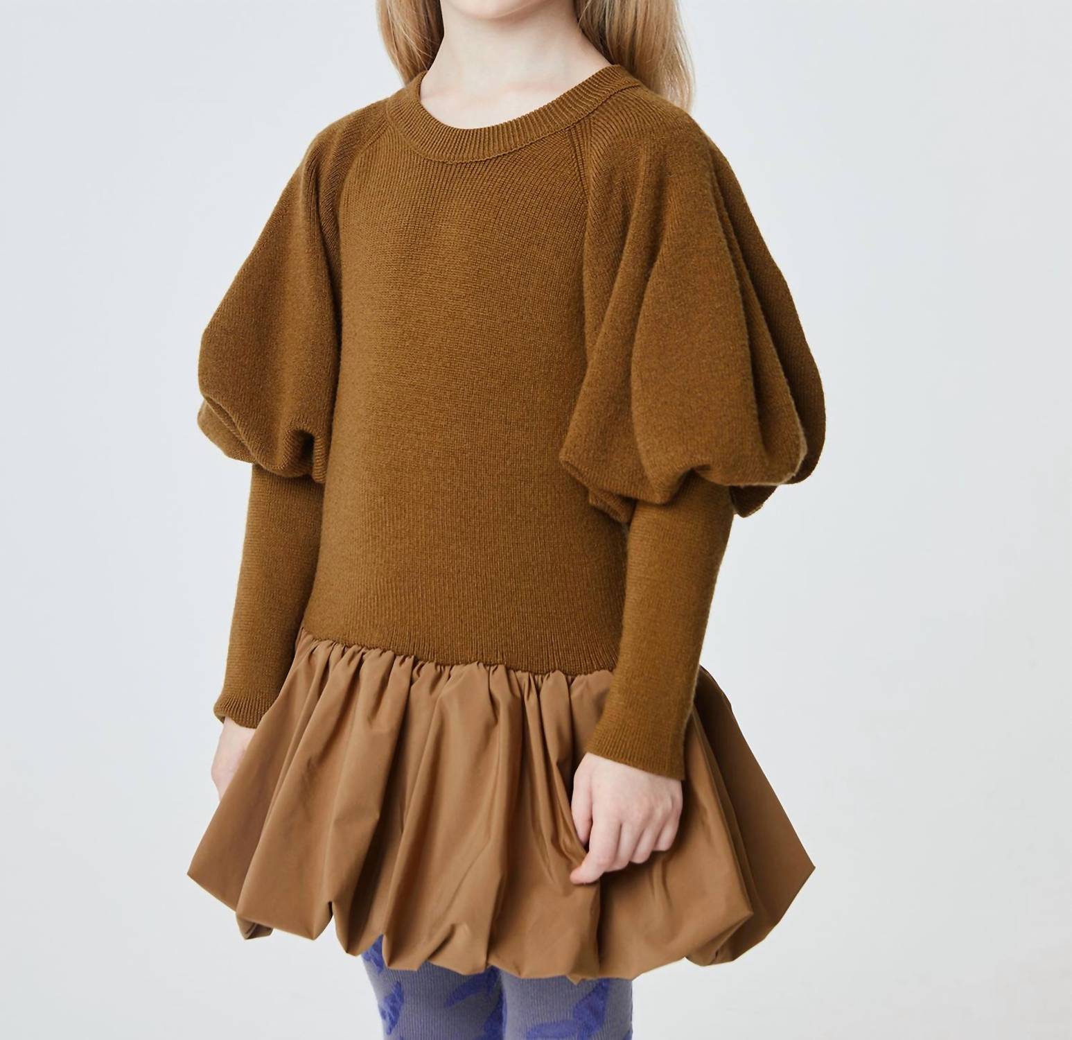 Kids Knit Puffer Sweater Dress