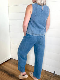 Blu Pepper - Smocked Waist Pocket Detail Pants