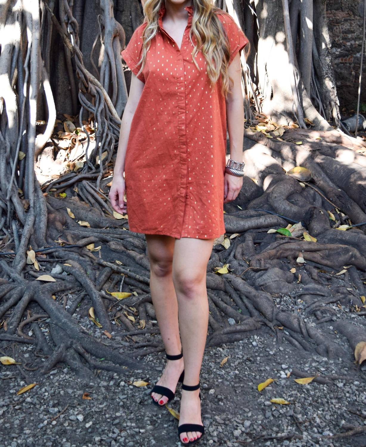 Never A Wallflower - VICKI BUTTON DOWN DRESS