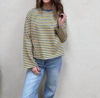 MOD REF The Jessie Top in blue yellow - women's long sleeve top - view 6