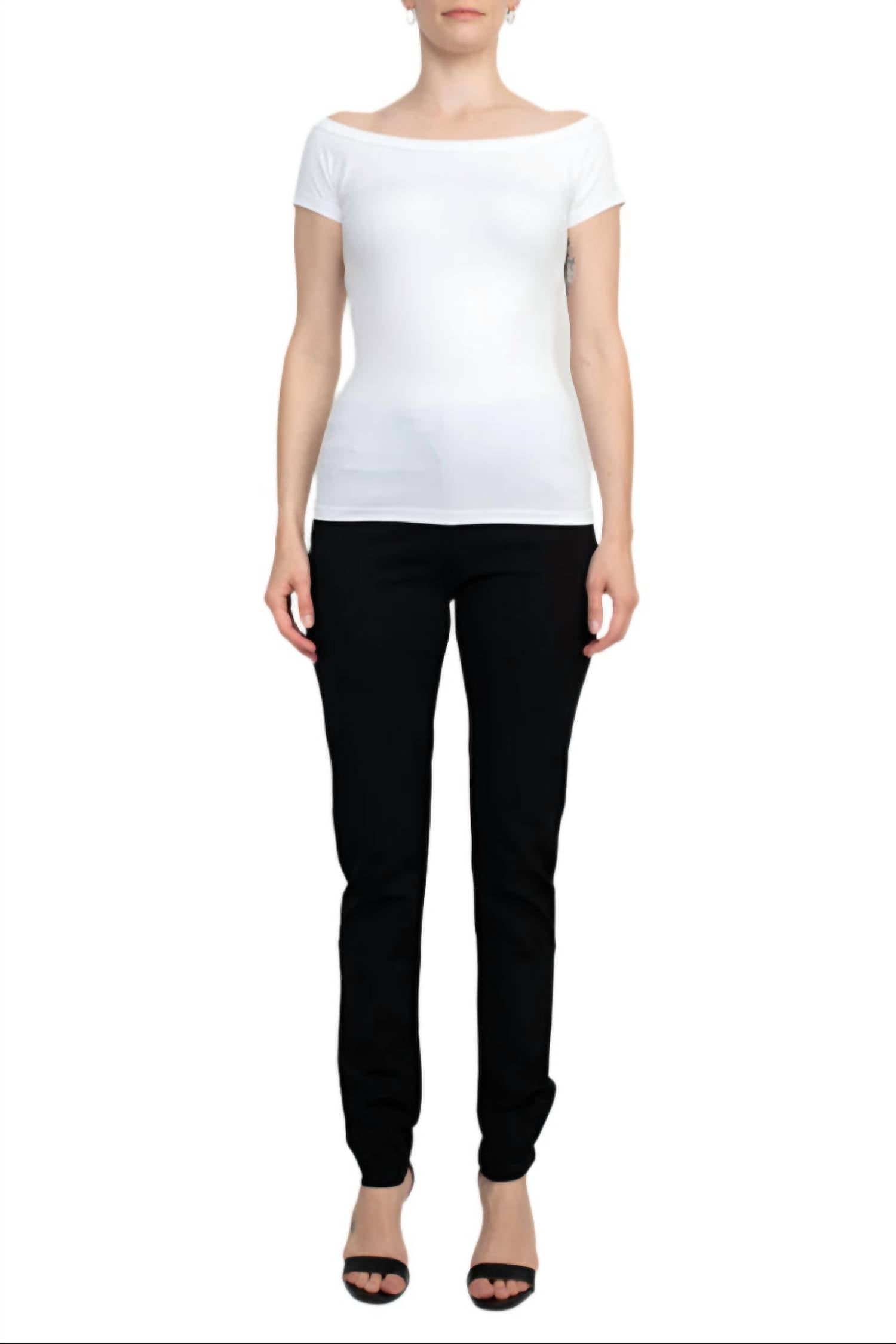 Alberto Makali - Off The Shoulder Solid Spandex Top