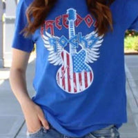Glittering South - Freedom Rocks Guitar Graphic Tee