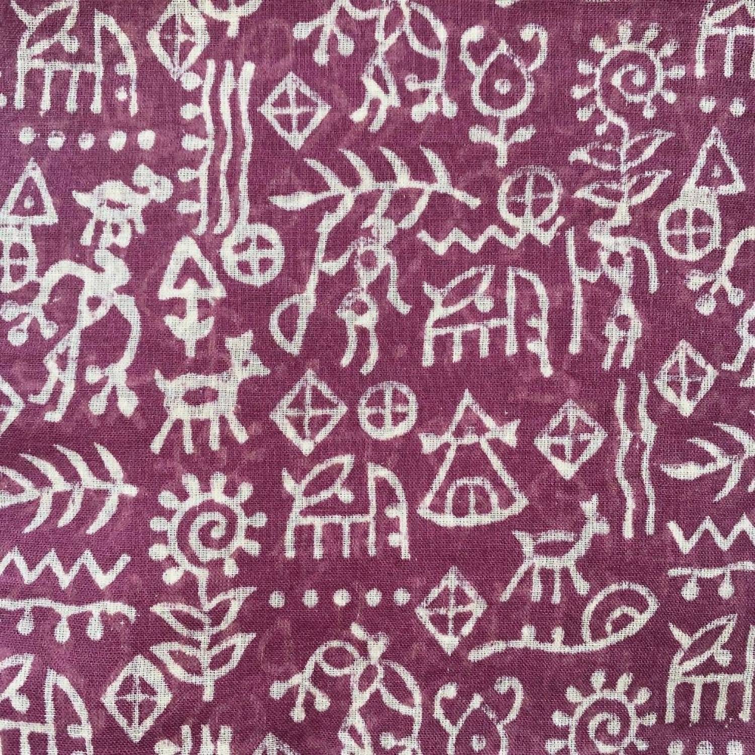 The Fox And The Mermaid - Women's Naturally Dyed Block Printed Zari Sarong