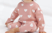 Quincy Mae - Girls Heart Knit Sweater