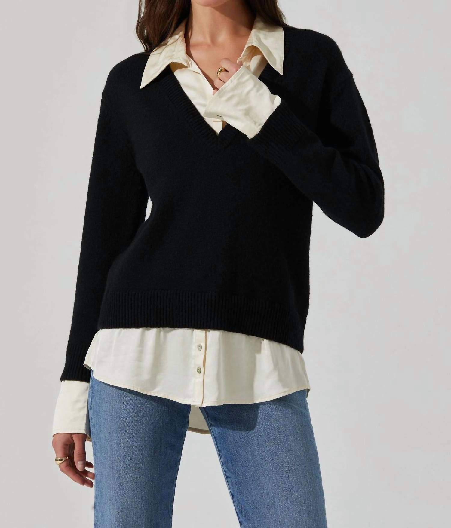 J. Society - Layered V-neck Sweater