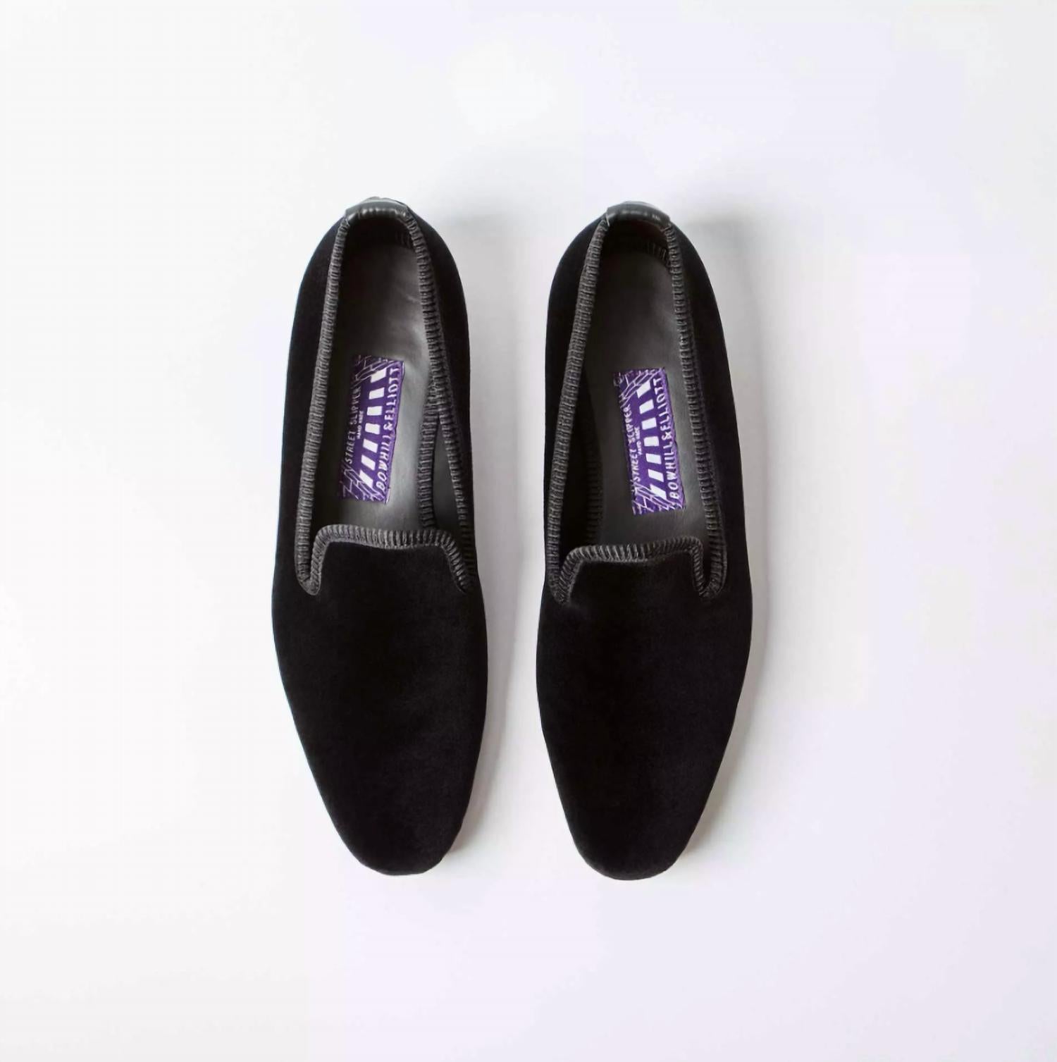 Bowhill & Elliott - Women's Velvet Plain Albert Slipper
