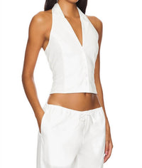 Frankies Bikinis - Cottage Poplin Halter Top