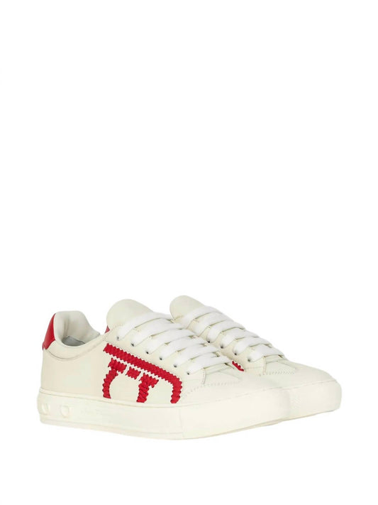 Salvatore Ferragamo - Women's Lace Up Leather Sneakers